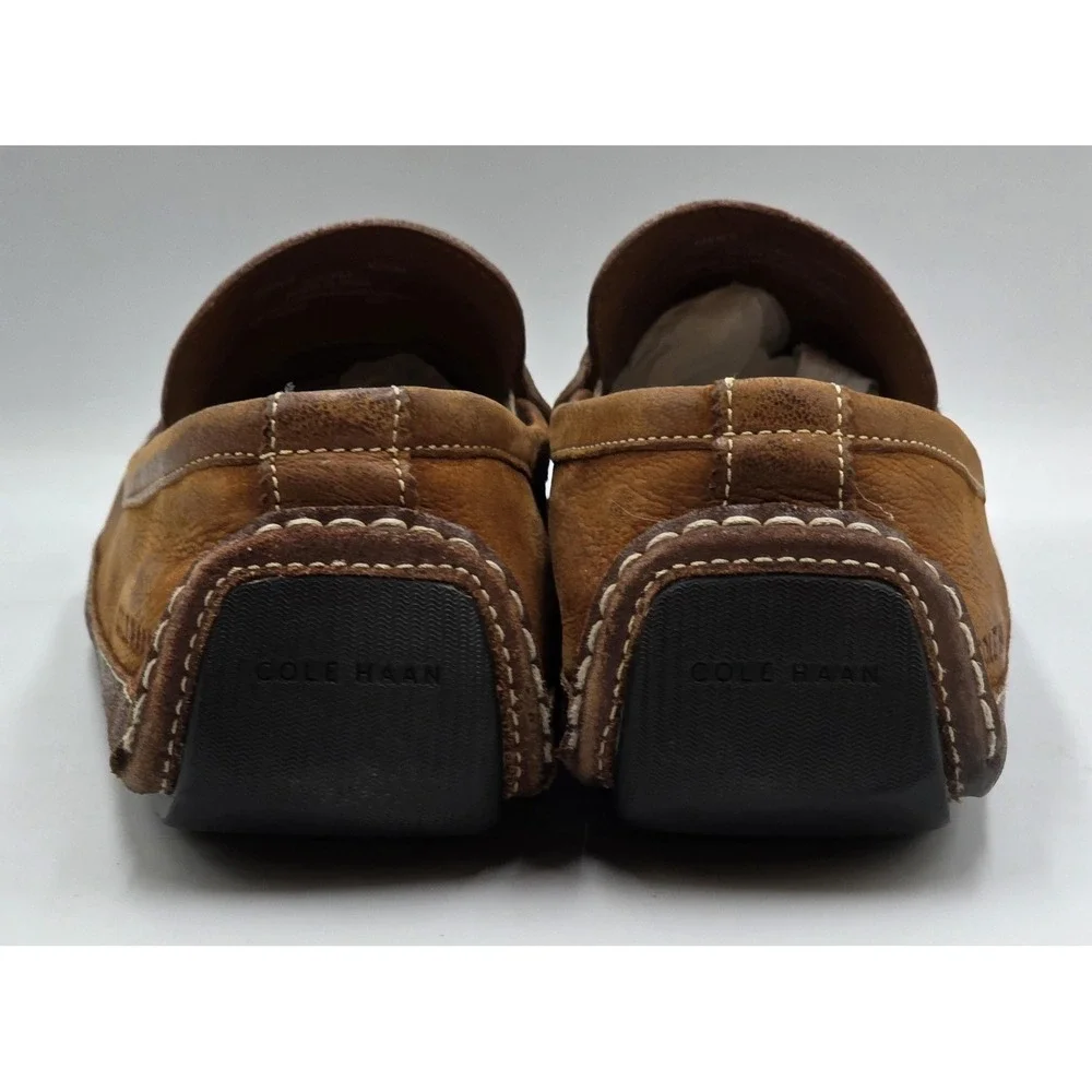 Cole Haan Women's‎ Trillby Driving Shoes  Distressed Brown Leather Sz 10.5M